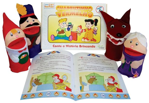 Fantoche + Livro Chapeuzinho Vermelho - Editora fundamental Menor preço em Fantoche + Livro Chapeuzinho Vermelho - Editora fundamental