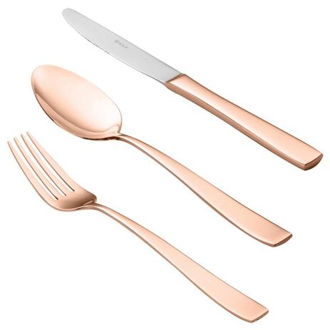 Faqueiro 101 Pcs De Aço Inox Pvd Dourado Rosé Pisa S/Estojo - Wolff Menor preço em Faqueiro 101 Pcs De Aço Inox Pvd Dourado Rosé Pisa S/Estojo - Wolff