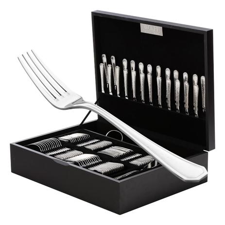 Faqueiro 101 Peças Aço Inox Com Estojo De Madeira Hexagonal Wolff é boa?