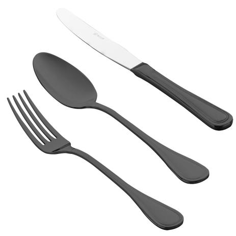 Faqueiro 130 Pcs De Aço Inox Pvd Black Avalon S/Estojo - Wolff Menor preço em Faqueiro 130 Pcs De Aço Inox Pvd Black Avalon S/Estojo - Wolff