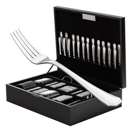 Faqueiro 130 Peças Aço Inox Com Estojo De Madeira Hexagonal Wolff é boa?