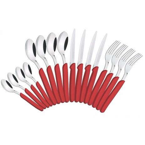 Faqueiro 16 Peças Inox Carmel Tramontina 23499008 Vermelho Menor preço em Faqueiro 16 Peças Inox Carmel Tramontina 23499008 Vermelho