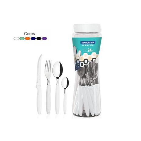 Faqueiro 24 Pçs Branco Ipanema Tramontina 23399/891 Menor preço em Faqueiro 24 Pçs Branco Ipanema Tramontina 23399/891
