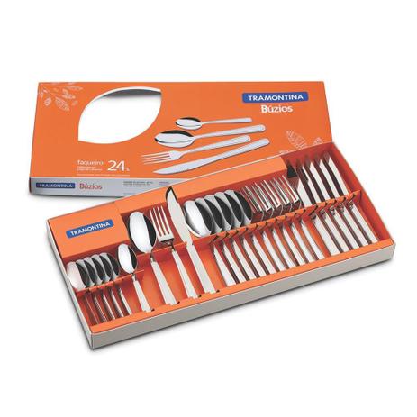 Faqueiro 24 Pçs Inox Búzios Tramontina 23799/052 Menor preço em Faqueiro 24 Pçs Inox Búzios Tramontina 23799/052