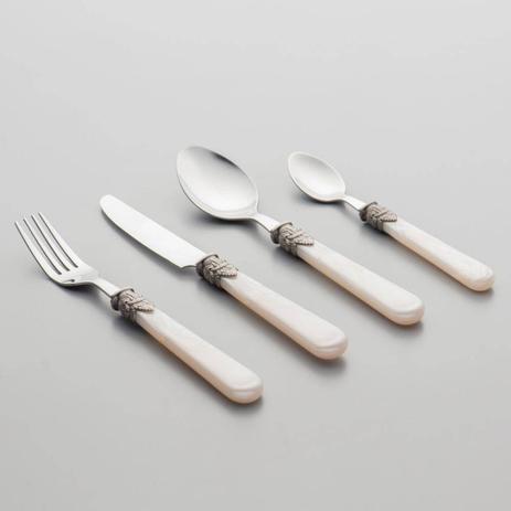 Faqueiro 24 Peças Aço Inox com Cabo de Acrílico com Conector de Metal Rojemac Branco é boa?