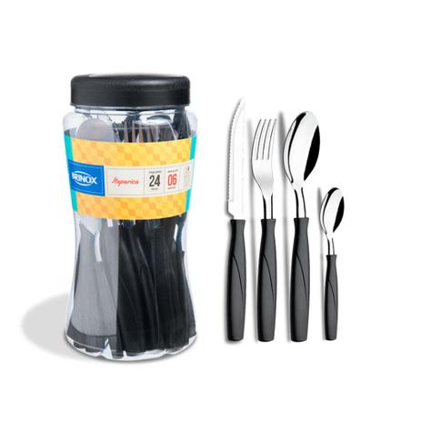 Faqueiro 24 Peças Itaparica Preto - Brinox é boa?