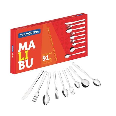 Faqueiro 91 Peças Tramontina Malibu 23799037 Menor preço em Faqueiro 91 Peças Tramontina Malibu 23799037