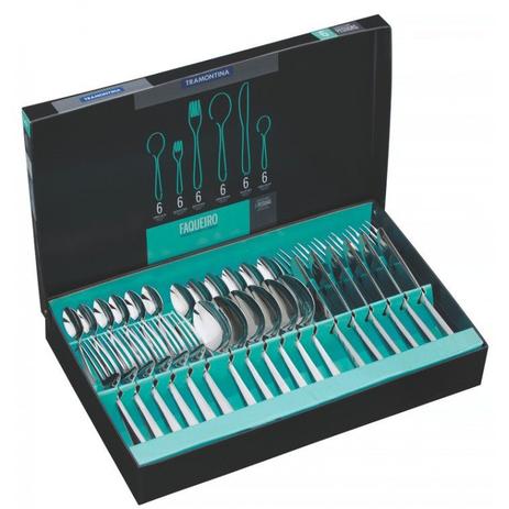 Faqueiro Aço Inox 36 peças Pacífic 66962/134 Tramontina Menor preço em Faqueiro Aço Inox 36 peças Pacífic 66962/134 Tramontina