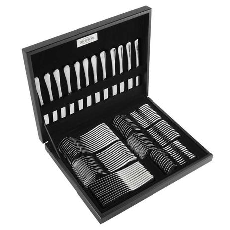 Faqueiro Aço Inox 84 Peças Com Estojo de Madeira Brinox Bistrô 5121/514 é boa?