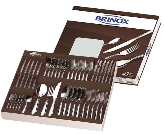 Faqueiro Bellagio 42 peças Aço Inox 5103/118 - Brinox Menor preço em Faqueiro Bellagio 42 peças Aço Inox 5103/118 - Brinox