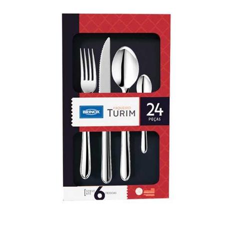 Faqueiro Brinox Turim Inox 24 Pecas 5111/142 Menor preço em Faqueiro Brinox Turim Inox 24 Pecas 5111/142