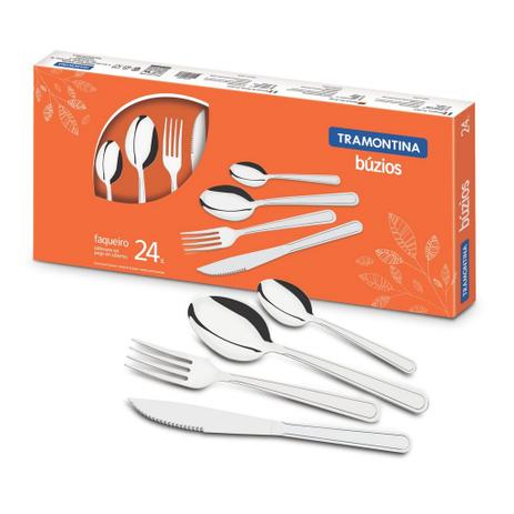 Faqueiro Buzios - 24 Pçs - Inox Tramontina Menor preço em Faqueiro Buzios - 24 Pçs - Inox Tramontina