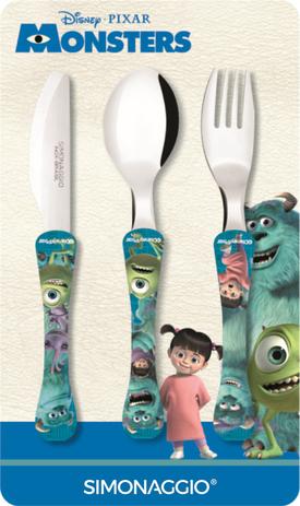 Faqueiro com 3 peças - Monsters - kids - Simonaggio Menor preço em Faqueiro com 3 peças - Monsters - kids - Simonaggio