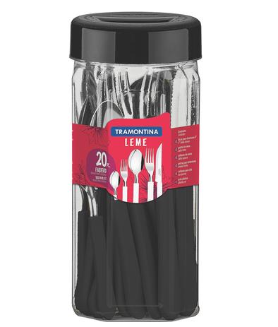 Faqueiro em Aço Inox com 20 Peças Leme Tramontina - Preto é boa?