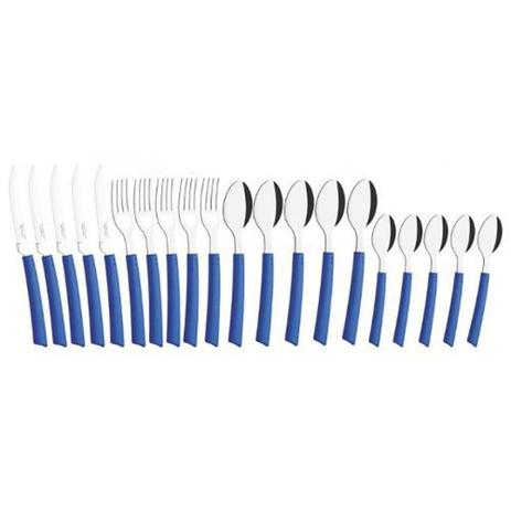 Faqueiro em inox com 20 peças brisa azul 23198/157 - tramontina Menor preço em Faqueiro em inox com 20 peças brisa azul 23198/157 - tramontina
