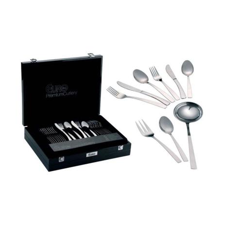 Faqueiro Euro Home 75 Peças com Estojo Black Piano FQM6122 Menor preço em Faqueiro Euro Home 75 Peças com Estojo Black Piano FQM6122