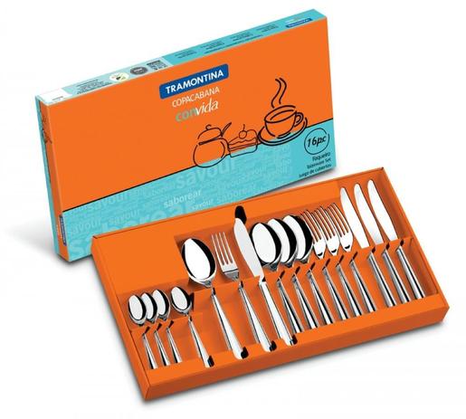 Faqueiro Inox 16 Peças Copacabana Tramontina 66901360 Menor preço em Faqueiro Inox 16 Peças Copacabana Tramontina 66901360