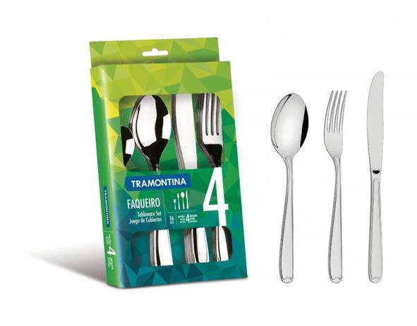 Faqueiro Inox 16 Peças Copacabana Tramontina 66901650 Menor preço em Faqueiro Inox 16 Peças Copacabana Tramontina 66901650