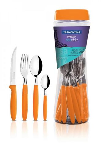 Faqueiro Inox 24 Peças Laranja Ipanema Tramontina 23399491 é boa?