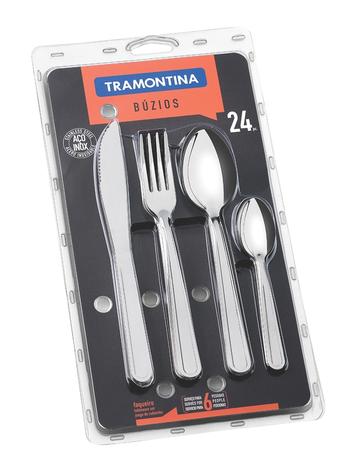 Faqueiro Inox 24pc Buzios Tramontina 23799/075 - Tramontina cutelaria Menor preço em Faqueiro Inox 24pc Buzios Tramontina 23799/075 - Tramontina cutelaria
