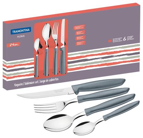 Faqueiro Inox 24pc Plenus Cin Tramontina 23498/602 - Tramontina cutelaria Menor preço em Faqueiro Inox 24pc Plenus Cin Tramontina 23498/602 - Tramontina cutelaria