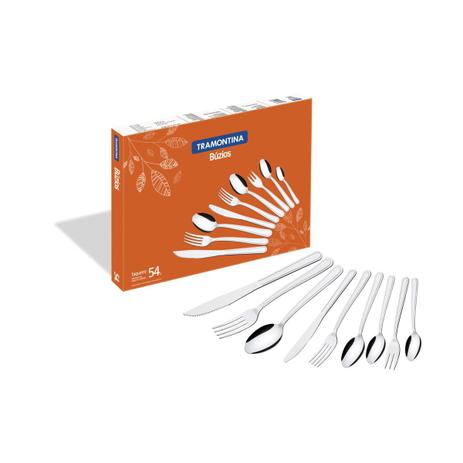 Faqueiro inox 54 pcs buzios tramontina Menor preço em Faqueiro inox 54 pcs buzios tramontina