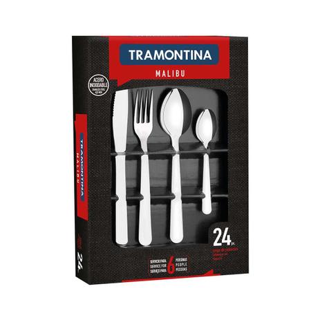 Faqueiro inox malibu 24 pecas tramontina talheres kit Menor preço em Faqueiro inox malibu 24 pecas tramontina talheres kit