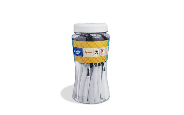 Faqueiro itaparica 24 pcs - branco - Brinox Menor preço em Faqueiro itaparica 24 pcs - branco - Brinox