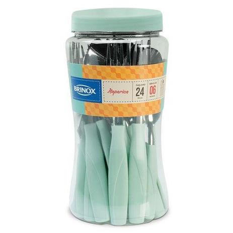 Faqueiro Itaparica 24 Pcs Menta Brinox Menor preço em Faqueiro Itaparica 24 Pcs Menta Brinox