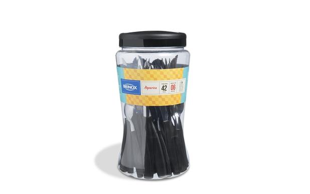 Faqueiro itaparica 42 pcs - preto brinox Menor preço em Faqueiro itaparica 42 pcs - preto brinox