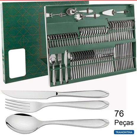 Faqueiro Laguna 76 Peças Aço Inox Tramontina 66906/490 Menor preço em Faqueiro Laguna 76 Peças Aço Inox Tramontina 66906/490