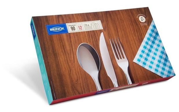 Faqueiro lyon 90 pcs brinox Menor preço em Faqueiro lyon 90 pcs brinox
