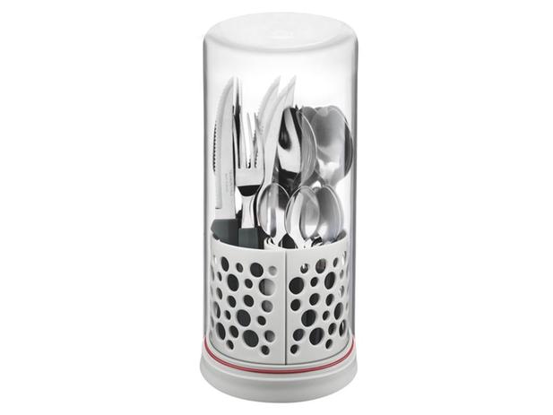 Faqueiro onix em aço inox e cabo polipro com facas p chur com acessórios multiuso 27 pc tramontina é boa?