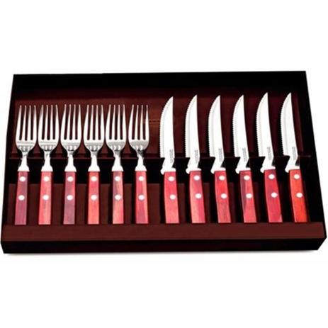 Faqueiro Para Churrasco Tramontina 21199703 12 Peças Inox Menor preço em Faqueiro Para Churrasco Tramontina 21199703 12 Peças Inox