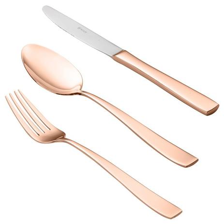 Faqueiro Pisa 48 Peças - Rosé - Cód: 71334 - Morar chic Menor preço em Faqueiro Pisa 48 Peças - Rosé - Cód: 71334 - Morar chic