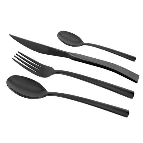 Faqueiro Ravel Preto 24 Peças Aço Inox - full fit Menor preço em Faqueiro Ravel Preto 24 Peças Aço Inox - full fit