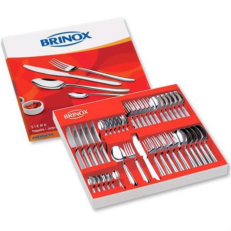 Faqueiro Siena 42 Peças Aço Inox 5109-120 Brinox Menor preço em Faqueiro Siena 42 Peças Aço Inox 5109-120 Brinox