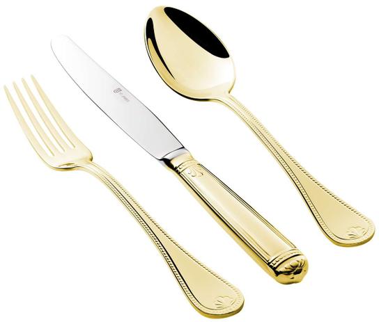 Faqueiro St. James 130 Peças Pérola Dourado - St james Menor preço em Faqueiro St. James 130 Peças Pérola Dourado - St james