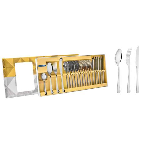 Faqueiro Tramontina Havana com 24 peças 66945/840 - Inox Menor preço em Faqueiro Tramontina Havana com 24 peças 66945/840 - Inox