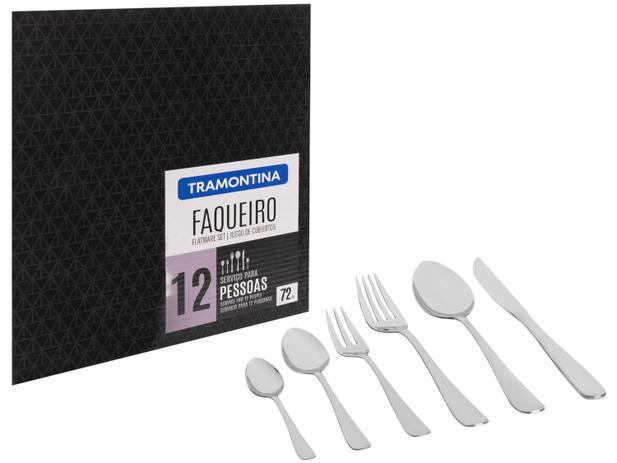 Faqueiro Tramontina Inox Continental - 72 Peças Menor preço em Faqueiro Tramontina Inox Continental - 72 Peças