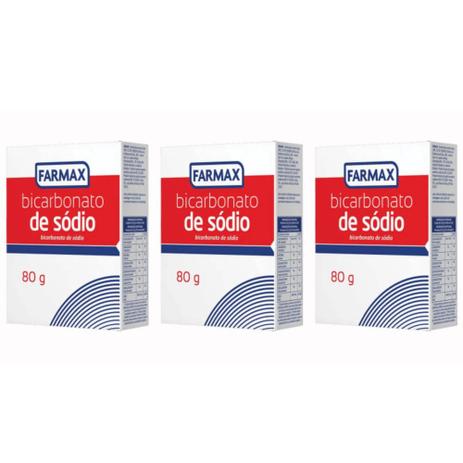 Farmax Bicarbonato De Sódio Caixa 80g (Kit C/03) Menor preço em Farmax Bicarbonato De Sódio Caixa 80g (Kit C/03)