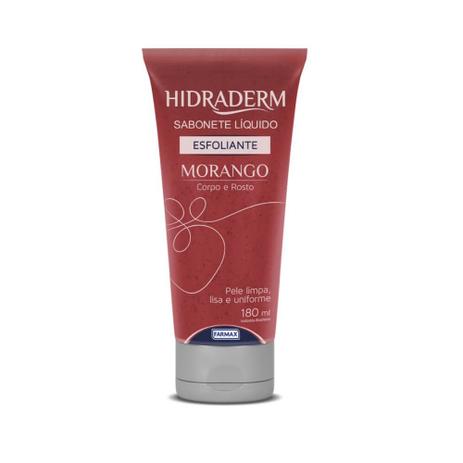 Farmax Hidraderm Sabonete Liquido Esfoliante Morango 180ml Menor preço em Farmax Hidraderm Sabonete Liquido Esfoliante Morango 180ml