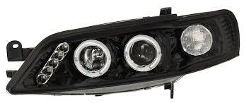 Farol Angel Eyes Led Chevrolet Vectra 1999 a 2005 Máscara Negra - Junyan Menor preço em Farol Angel Eyes Led Chevrolet Vectra 1999 a 2005 Máscara Negra - Junyan
