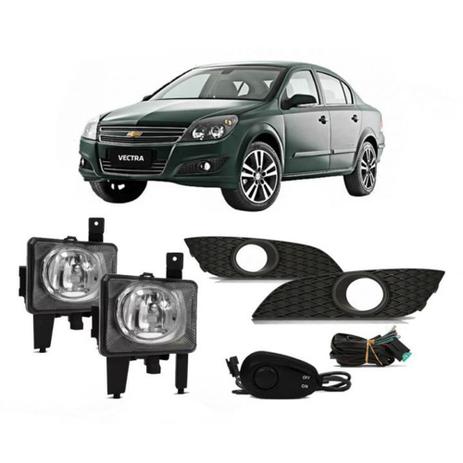 Farol Auxiliar Chevrolet VECTRA 2009/2011 C/ Moldura PRETA BT ALTERN SUNS - Suns farois Menor preço em Farol Auxiliar Chevrolet VECTRA 2009/2011 C/ Moldura PRETA BT ALTERN SUNS - Suns farois
