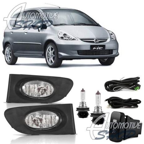 Farol Auxiliar/ Milha Honda Fit 07/08 - Kit Completo - Automotive shop Menor preço em Farol Auxiliar/ Milha Honda Fit 07/08 - Kit Completo - Automotive shop