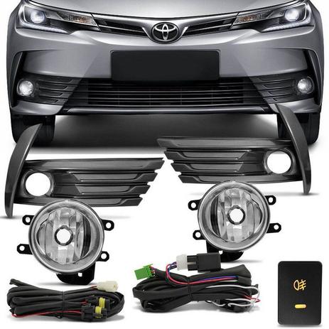 Farol Auxiliar/ Milha Toyota Corolla 2018/ Moldura Grafite - Kit Completo - Automotive shop Menor preço em Farol Auxiliar/ Milha Toyota Corolla 2018/ Moldura Grafite - Kit Completo - Automotive shop