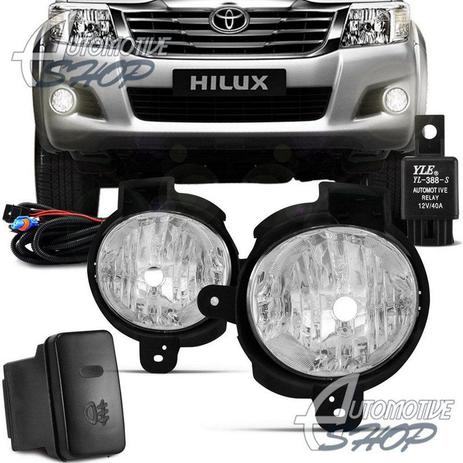 Farol Auxiliar/ Milha Toyota Hilux SRV 12/14 - Kit Completo - Shock light Menor preço em Farol Auxiliar/ Milha Toyota Hilux SRV 12/14 - Kit Completo - Shock light