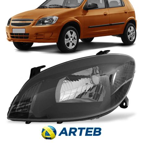 Farol Celta Prisma 2007 2008 2009 2010 2011 2012 Mascara Negra Lado Esquerdo Original Arteb Menor preço em Farol Celta Prisma 2007 2008 2009 2010 2011 2012 Mascara Negra Lado Esquerdo Original Arteb