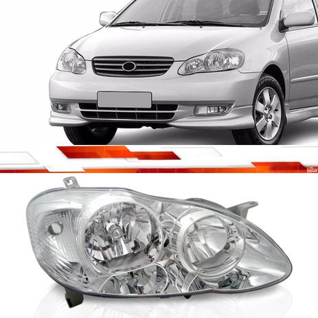 Farol corolla 2005 até 2008 ld biparabola com lanterna direcional e meia luz usa lâmpada hb - Orgus Menor preço em Farol corolla 2005 até 2008 ld biparabola com lanterna direcional e meia luz usa lâmpada hb - Orgus