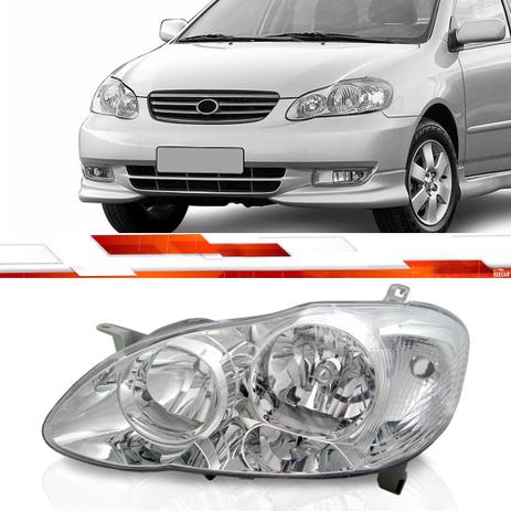 Farol corolla 2005 até 2008 le biparabola com lanterna direcional e meia luz usa lâmpada hb3 - Orgus Menor preço em Farol corolla 2005 até 2008 le biparabola com lanterna direcional e meia luz usa lâmpada hb3 - Orgus